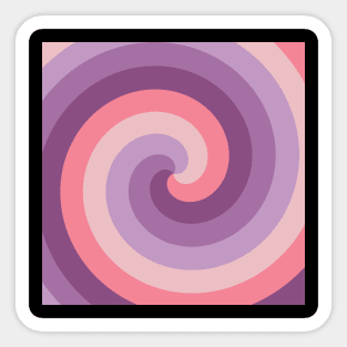 Abstract Lines Of Soft Pink and Purple Sticker